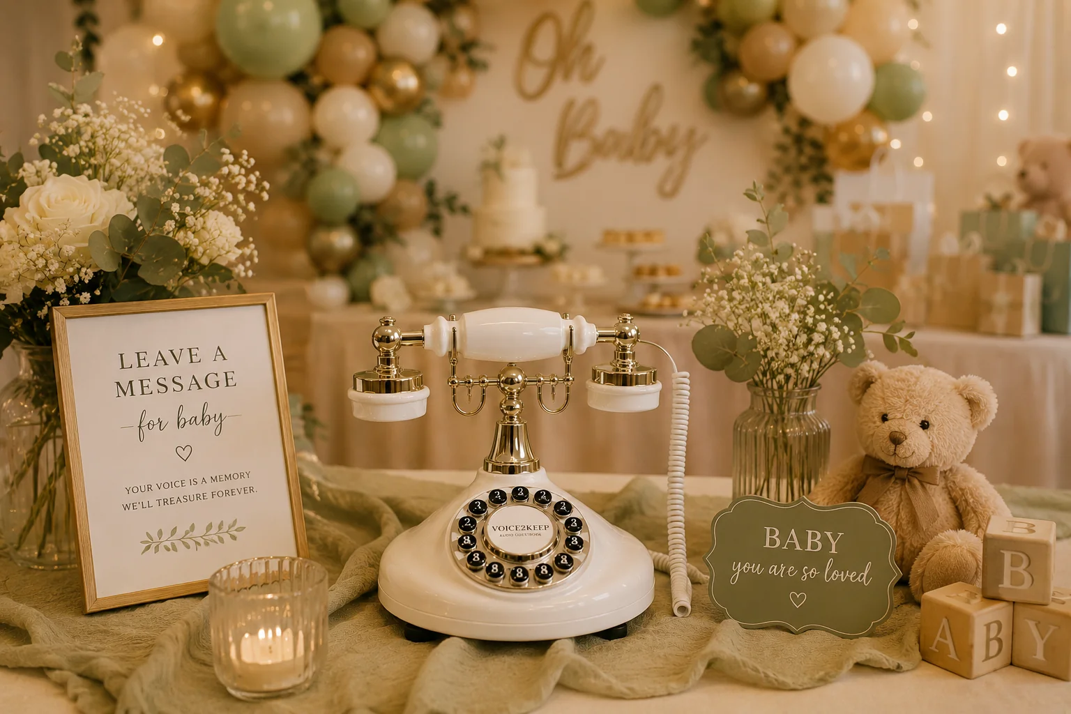 Vintage telephone on elegant table